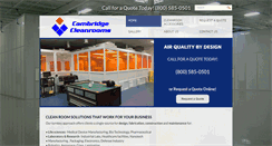 Desktop Screenshot of cambridgecleanrooms.com